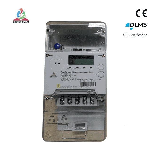 Fase Tunggal 2 Kawat Smart Energy Meter